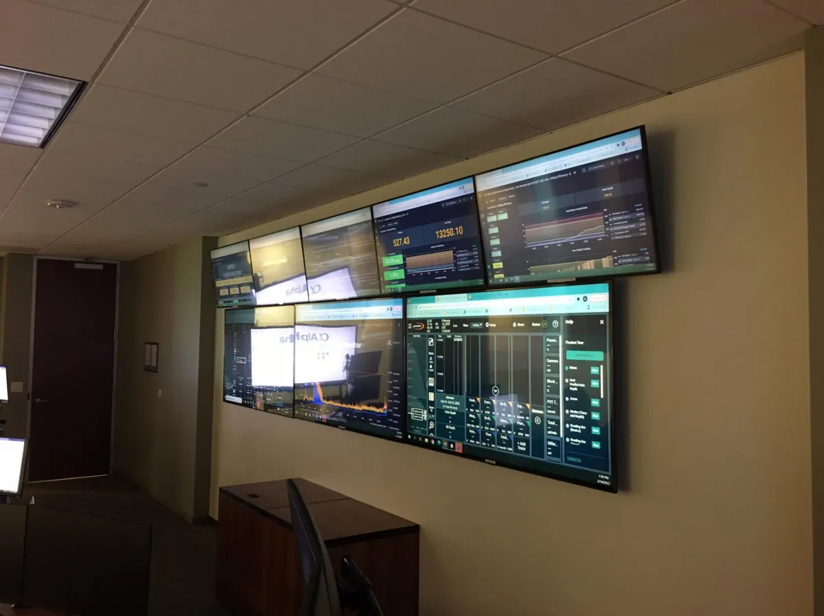 Office monitors wall mounted professional workspace